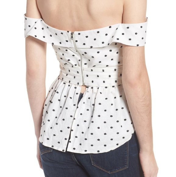 NWT WAYF Capri Cutout Polka Dot Top- S - P13 - Picture 3 of 6